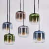Lauden Hängeleuchte Glas 20 cm Blau, Grün, Klar, Kupferfarben, Rauchfarben, 6-flammig