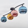 Koyoto Deckenleuchte Glas 15 cm Blau, Gold, Kupferfarben, 4-flammig