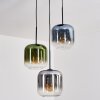 Lauden Hängeleuchte Glas 20 cm Blau, Grün, Klar, Rauchfarben, 3-flammig