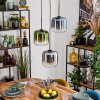 Lauden Hängeleuchte Glas 20 cm Blau, Grün, Klar, Rauchfarben, 3-flammig
