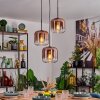 Lauden Hängeleuchte Glas 20 cm Klar, Kupferfarben, 3-flammig