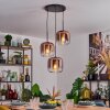 Lauden Hängeleuchte Glas 20 cm Klar, Kupferfarben, 3-flammig