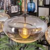 Mertola Hängeleuchte Glas 30 cm Bernsteinfarben, Klar, Rauchfarben, 4-flammig