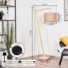 Soungou Stehleuchte 38 cm Naturfarben, Weiß, 1-flammig