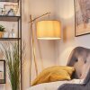 Soungou Stehleuchte 38 cm Naturfarben, Weiß, 1-flammig