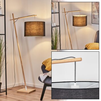 Bassagoda Stehleuchte 40 cm Naturfarben, Weiß, 1-flammig