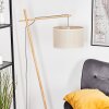 Bassagoda Stehleuchte 35 cm Naturfarben, Weiß, 1-flammig