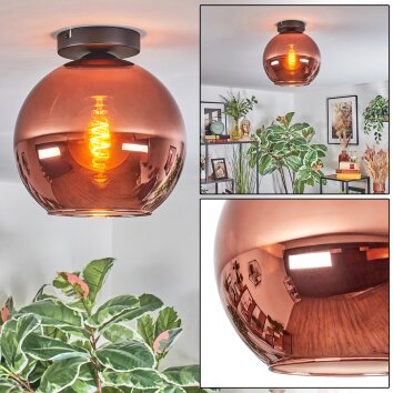 Koyoto Deckenleuchte Glas 25 cm Kupferfarben, 1-flammig
