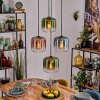 Lauden Hängeleuchte Glas 20 cm Blau, Grün, Klar, Kupferfarben, 4-flammig