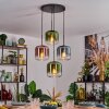 Lauden Hängeleuchte Glas 20 cm Blau, Grün, Klar, Kupferfarben, 4-flammig