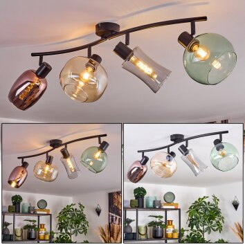 Velaris Deckenleuchte Schwarz, 4-flammig