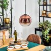 Koyoto Hängeleuchte Glas 20 cm Klar, Kupferfarben, 1-flammig