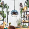 Koyoto Hängeleuchte Glas 30 cm Blau, Klar, 1-flammig