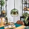 Koyoto Hängeleuchte Glas 25 cm Grün, Klar, 1-flammig