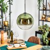 Koyoto Hängeleuchte Glas 30 cm Grün, Klar, 1-flammig