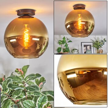 Koyoto Deckenleuchte Glas 30 cm Gold, 1-flammig