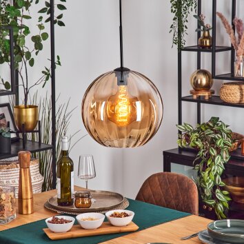 Koyoto Hängeleuchte Glas 30 cm Bernsteinfarben, 1-flammig