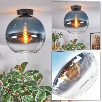 Koyoto Deckenleuchte Glas 30 cm Blau, Klar, 1-flammig
