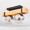 Sernadelo Deckenleuchte Glas 15 cm Naturfarben, Schwarz, 2-flammig