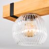 Sernadelo Deckenleuchte Glas 15 cm Naturfarben, Schwarz, 2-flammig