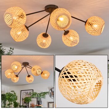 Basto Deckenleuchte 15 cm Naturfarben, 6-flammig