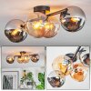 Koyoto Deckenleuchte Glas 15 cm Bernsteinfarben, Chrom, Rauchfarben, 4-flammig