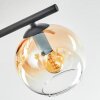 Koyoto Deckenleuchte Glas 15 cm Bernsteinfarben, Klar, 4-flammig