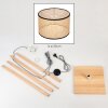 Ramila Stehleuchte 35 cm Naturfarben, Weiß, 1-flammig
