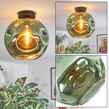 Ripoll Deckenleuchte Glas 30 cm Grün, 1-flammig