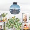 Koyoto Deckenleuchte Glas 30 cm Blau, 1-flammig