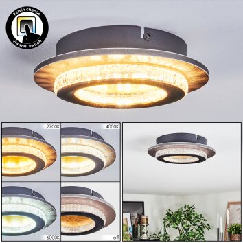 Lidor Deckenleuchte LED Gold, Schwarz, 1-flammig