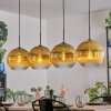 Koyoto Hängeleuchte Glas 30 cm Gold, Klar, 4-flammig