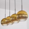 Koyoto Hängeleuchte Glas 30 cm Gold, Klar, 4-flammig