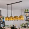 Koyoto Hängeleuchte Glas 30 cm Gold, Klar, 4-flammig