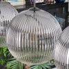 Koyoto Hängeleuchte Glas 30 cm Klar, Rauchfarben, 4-flammig
