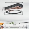Galen Deckenleuchte LED Holzoptik, Schwarz, 1-flammig
