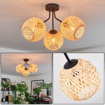 Basto Deckenleuchte 15 cm Naturfarben, 3-flammig