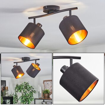 Alsen Deckenleuchte Schwarz, 2-flammig