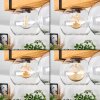 Sernadelo Deckenleuchte Glas 15 cm Naturfarben, Schwarz, 2-flammig