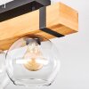 Sernadelo Deckenleuchte Glas 15 cm Naturfarben, Schwarz, 2-flammig