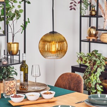 Koyoto Hängeleuchte Glas 20 cm Gold, Klar, 1-flammig