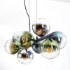 Gastor Pendelleuchte Glas 15 cm Blau, Chrom, Grün, Klar, Rauchfarben, 8-flammig