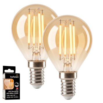 LED E14 2er Set 4 Watt 2200 Kelvin 350 Lumen