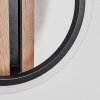 Galen Wandleuchte LED Holzoptik, Schwarz, 1-flammig