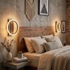 Galen Wandleuchte 2-er Set LED Holzoptik, Schwarz, 1-flammig