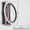 Galen Wandleuchte 2-er Set LED Holzoptik, Schwarz, 1-flammig