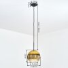 Koyoto Hängeleuchte Glas 25 cm Gold, Klar, 1-flammig