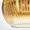 Koyoto Hängeleuchte Glas 25 cm Gold, Klar, 1-flammig