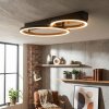 Galor Deckenleuchte LED Holzoptik, Schwarz, 1-flammig