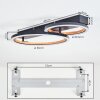 Galor Deckenleuchte LED Holzoptik, Schwarz, 1-flammig